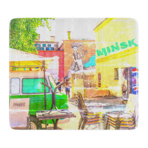 Planche À Découper BiélorБ е л а р ь у с  de Minsk   Architecture Gra