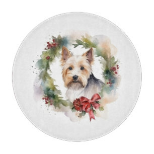 Planche À Découper Biewer Terrier Noël Wreath Festive Pup