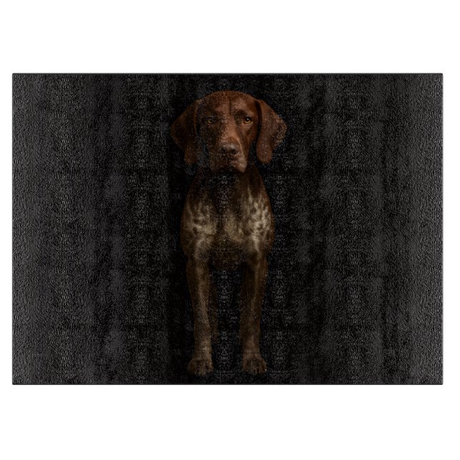 Planche À Découper Black 4 Luxe Glass cutting board German Pointer  (Devant)