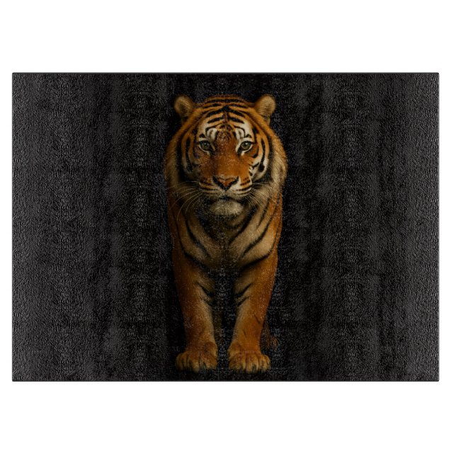 Planche À Découper Black 4 Luxe Glass cutting board Noble Tiger (Devant)