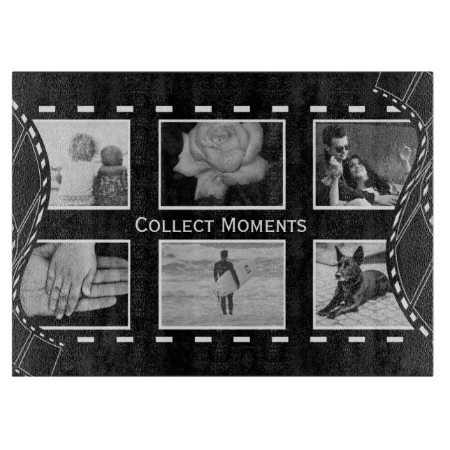 Planche À Découper Black and White Film Reel Custom Photo (Devant)