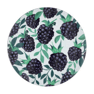 Planche À Découper Black Berry Tropical : Fruit Seamless Motif
