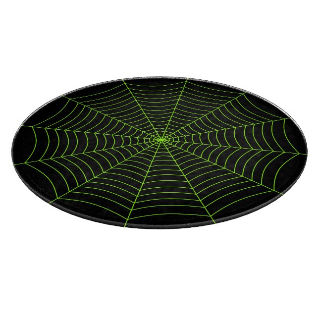Planche À Découper Black neon vert toile d'araignée Halloween motif (Coin)