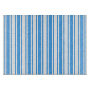 Planche À Découper Bleu et blanc rayures de bonbons