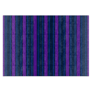 Planche À Découper Bleu et violet bonbons rayés