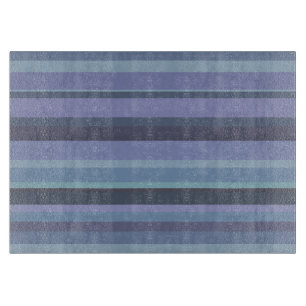Planche À Découper Bleu-gris, bandes horizontales