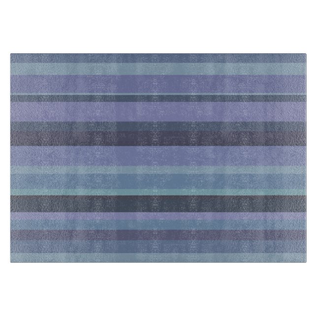 Planche À Découper Bleu-gris, bandes horizontales (Devant)