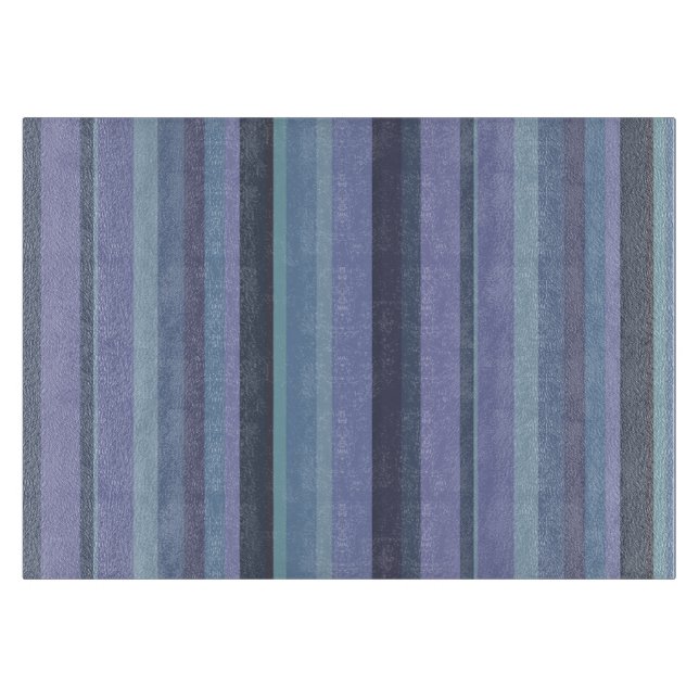 Planche À Découper Bleu-gris, bandes horizontales (Devant)