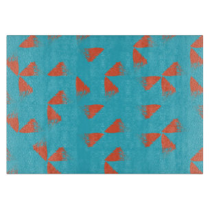Planche À Découper Bleu, orange, dynamique, motif géométrique tendanc