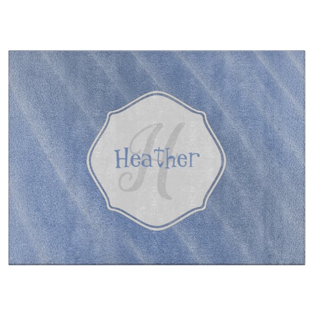 Planche À Découper Bleu Sable Ripples Carte de découpe personnalisée (Devant)