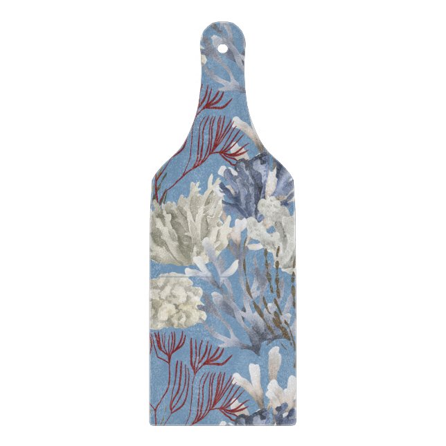 Planche À Découper Bleu sous la mer Floride Coraux (Devant)