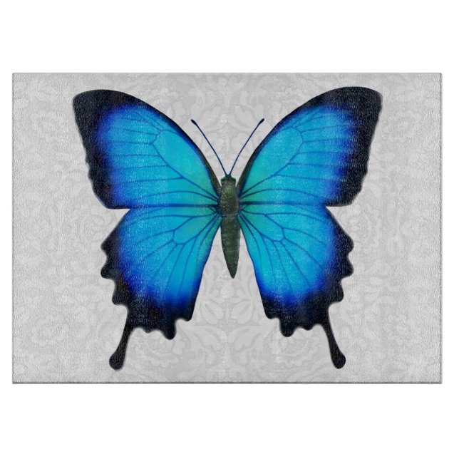 Planche à découper bleue de papillon de Papilio (Devant)
