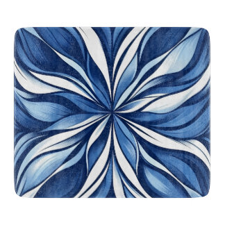 Planche À Découper Bliss Bleus : Flore Psychédélique Organique