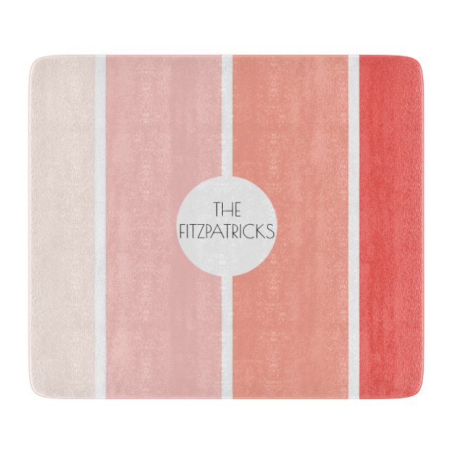 Planche À Découper Blocs de couleur rose saumon Hip Charcuterie moder (Devant)