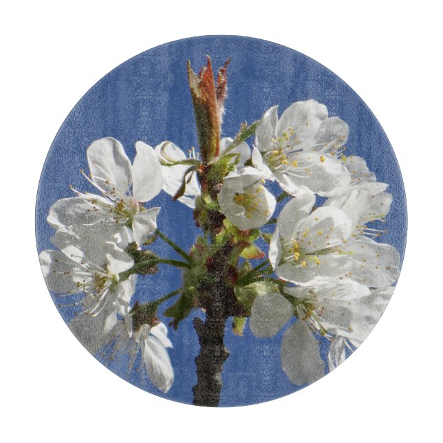 Planche À Découper Bloom du printemps blanc (Devant)