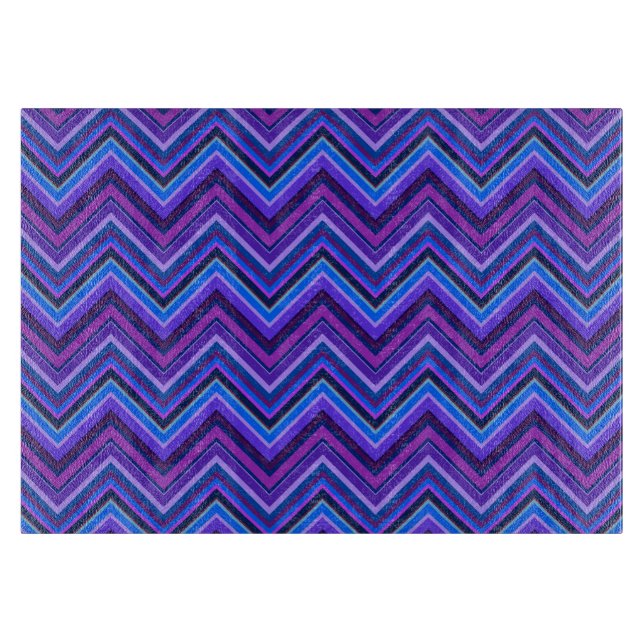 Planche À Découper Blue and purple zigzag (Devant)