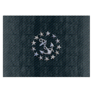 Planche À Découper Blue Chrome Comme Yacht Drapeau Automotive Grille