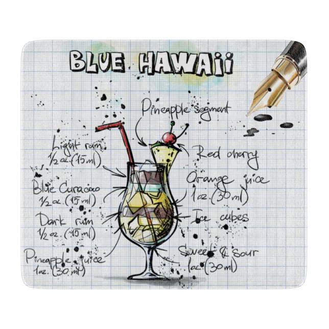 Planche À Découper Blue Hawaii (Devant)