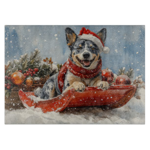 Planche À Découper Blue Heeler Chien en Traîneau Laissez Tomber la Ne