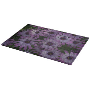 Planche À Découper Bohème Western Country Barn Board marguerite viole