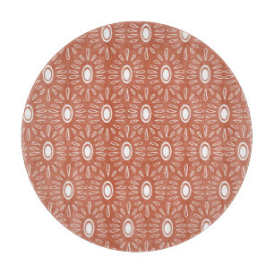 Planche À Découper Boho Chic Flowers : Conception Moderne Sans Couleu