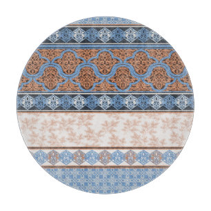 Planche À Découper Boho Floral Stripes : Ethnic Seamless Collection