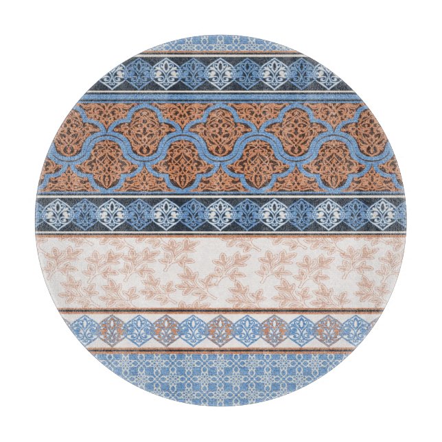 Planche À Découper Boho Floral Stripes : Ethnic Seamless Collection (Devant)