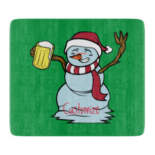 Planche À Découper Boire de la bière Snowman Thunder_Cove