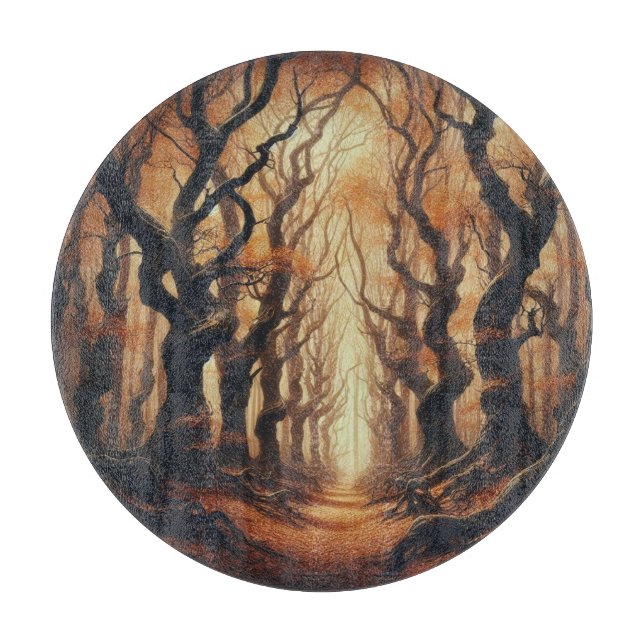 Planche À Découper Bois d'automne gothique (Devant)