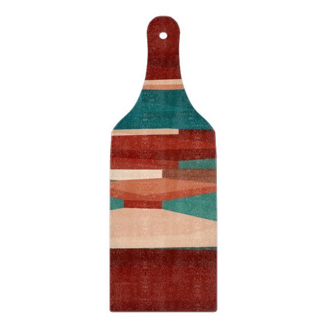 Planche À Découper Bois et turquoise (Devant)