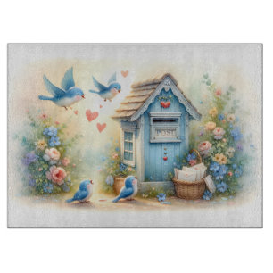 Planche À Découper Boîte aux lettres Bleue de Lettres d'Amour Cottage