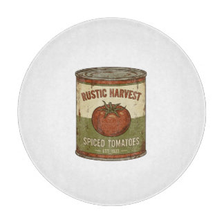 Planche À Découper Boîte de tomates épicées Rustique Vintage