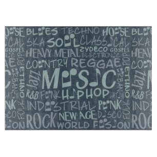 Planche À Découper Boîtes à découper Word de Genres de musique