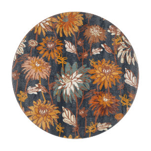 Planche À Découper Bold Dahlia Chrysanthemum Motif chinois