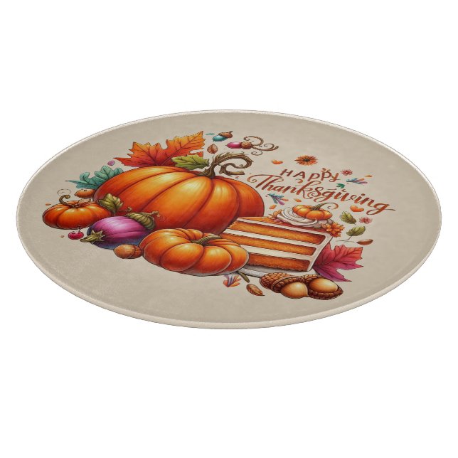 Planche À Découper Bon thanksgiving citrouille (Coin)