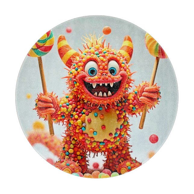 Planche À Découper Bonbons de Monster heureux Design (Devant)
