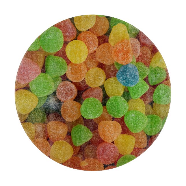 Planche À Découper Bonbons Gommeux Colorés (Devant)