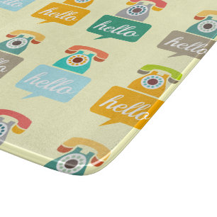 Planche À Découper Bonjour mignon coloré Bonjour