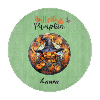 Planche À Découper Bonjour Scary Hallowe'en Citrouille