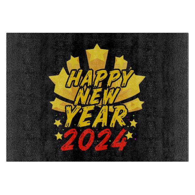 Planche À Découper Bonne année 2024  (Devant)