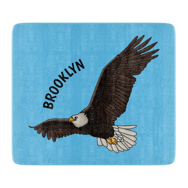 Planche À Découper Bonne illustration de dessin d'aigle à chauve-sour (Devant)
