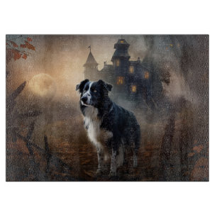 Planche À Découper Border Collie Halloween Épouvantable