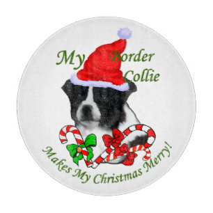 Planche À Découper Bordure Collie Noël