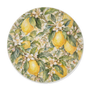 Planche à découper botanique Lemon Grove aquarelle