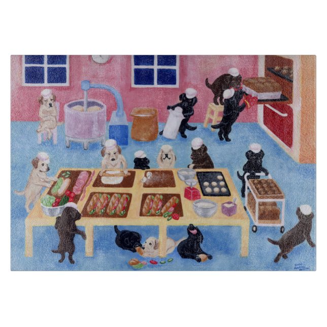 Planche À Découper Boulangerie de Labradors (Devant)
