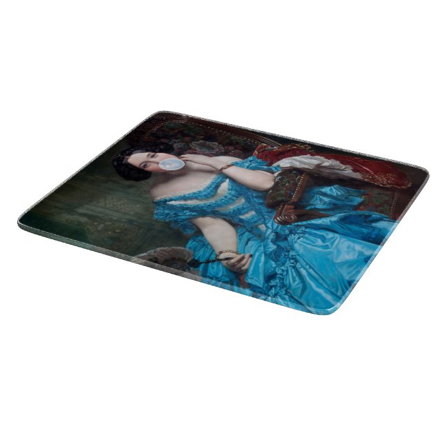 Planche À Découper Boule de gomme Diva en satin bleu (Coin)