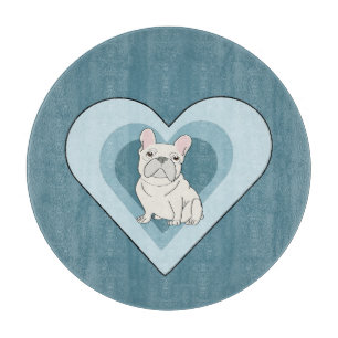 Planche À Découper Bouledogue Français Blanc
