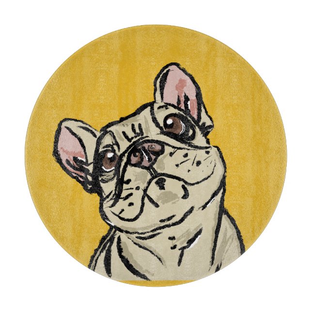 Planche À Découper Bouledogue français graffiti (Devant)
