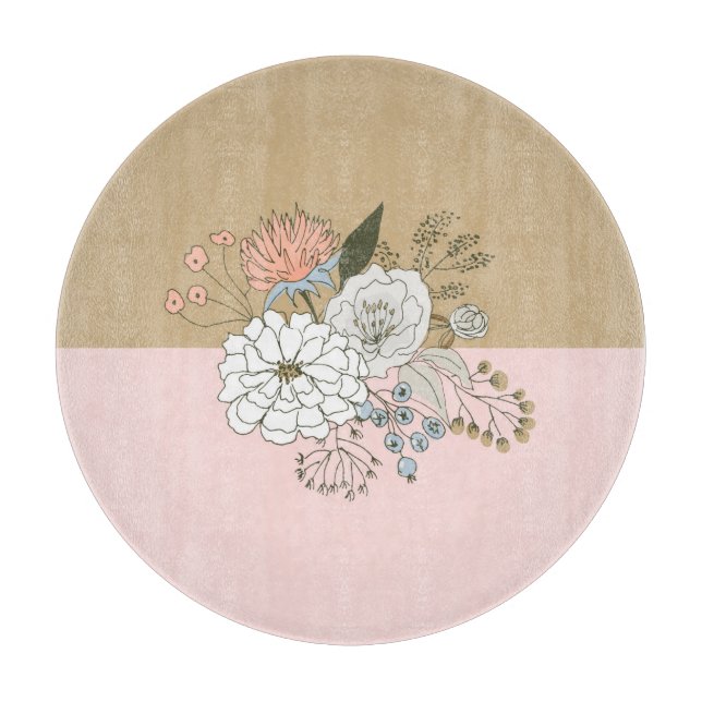 Planche À Découper Bouquet de colorbloc moderne (Devant)