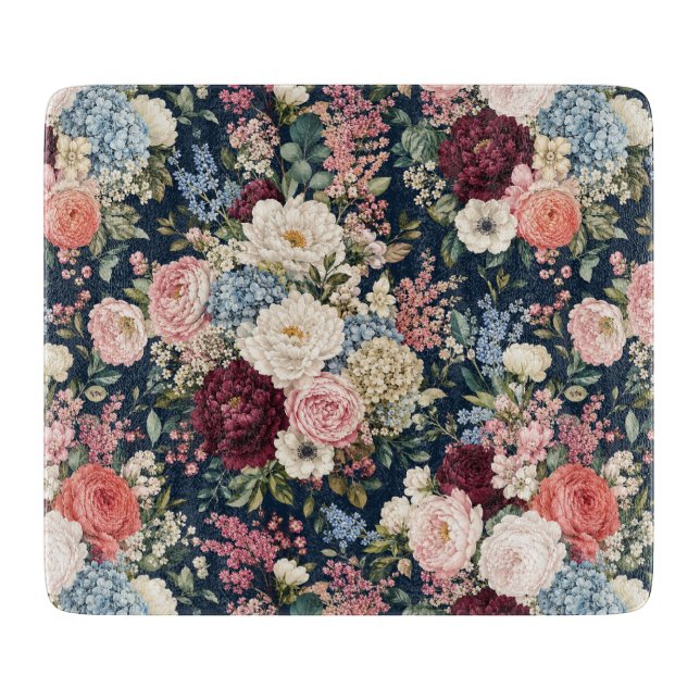 Planche À Découper Bouquet de marché aux fleurs luxuriant haut de gam (Devant)